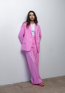 Week women's pink linen palazzo-pants 242-05-003-2, фото 1 